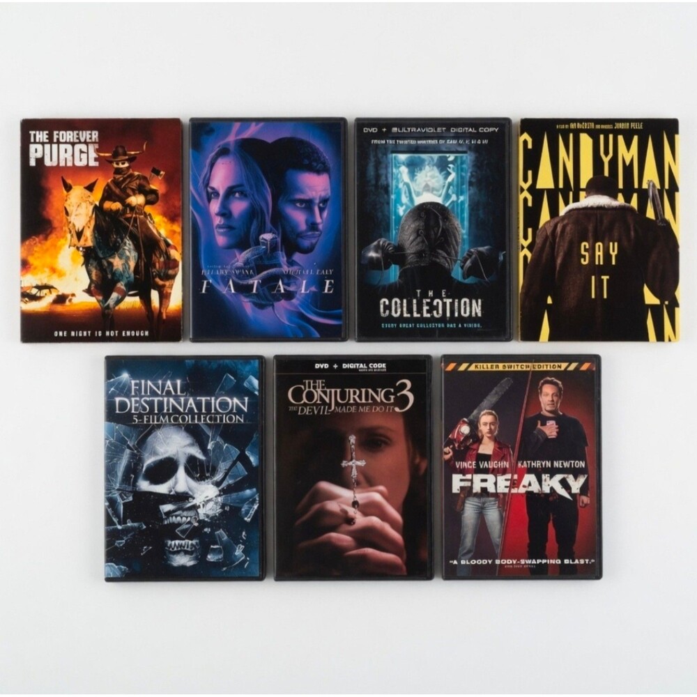 7 Brand New Sealed Horror DVD Bundle - Candyman Conjuring Freaky Forever Purge